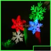 LED -effekter RGBW Laser Light Glory Shine Snowflake 3W LED Projector inomhus Moving Lamp för barn Jul Holloween Decoration Drop DHCRA