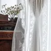 Curtain 1pcs European Lace Punch-free Curtains Bedroom Living Room Bay Window Balcony Shading Rental House Screening F8482