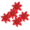 Dekorativa blommor Juldekor Treskikt Pe Glitter Wreath Material Tree Ornament f￶r Shop Mall