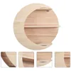 Articoli novità 1Pc Squisita decorazione da parete a forma di luna Decorazione da parete in legno Portaoggetti da parete Scaffali da appendere in legno Decorazione Decorazioni per la casa 221129