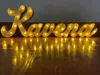 Decorative Objects Figurines Custom Wooden name LED light sign door cover night bedroom decoration wall decoration 221129