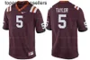 Maglia da calcio personalizzata Virginia Tech Hokies Bucky Hodges Michael Vick Hendon Hooker Ryan Willis Damon Hazelton cucita qualsiasi nome numero