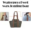 Opbergzakken waterdicht wax canvas outdoor grote capaciteit boogdrager draagtas duurzame brandhouthouder zak haard kachelgereedschap set