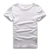 Costumes pour hommes 7603 T-shirt solide Voor Mannen col rond Korte Mouwen Top Mannelijke Slim Fit T-shirts rétro T-shirt Hip Hop Kleding