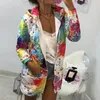 Wo Autumn Women Colourful Tie Dye Printed Jacket Lightweight Zipper Hooded Windbreaker Casual Pocket Hoodies Outwear 221129