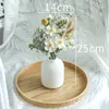 Decorative Flowers 1 Set Mini Bouquet With Vase Preserved Dried Mixed Rose Daisy Babysbreath Flower Home Desktop Office Table Decoration