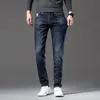 New JEANS chino Pants pant Men's trousers Stretch Autumn winter close-fitting jeans cotton slacks washed straight business casual KF9920