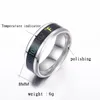 Clusterringen Temperatuurring Fashion Smart roestvrij staal klassiek trouwpaar Moderne vrouwen Men Waterdicht feest sieraden geschenken