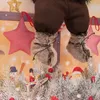 دمى Plush Christmas Christmas Electric Dolor Decoration قلادة Santa Claus الزهور الإكليلي