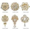 Broches de pinos Weimanjingdian Brand Lary of 6 Shiny Clear Crystal Diy Bouquets de Casamento Decoração Conjunto de Brilhões Kit 221128