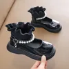 أحذية مسطحة طفل فتيات الأطفال الجلدية