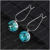 Dangle lustre 55 mm longueur boucles d'oreilles mode fleur séchée boucle d'oreille crochet d'oreille cristal goutte pour les femmes fête d'anniversaire cadeau acc dhqgx