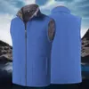 Kamizelki męskie zimowe stojaki na stojak na kołnierz kamizelka gruba polarowa płaszcz bez rękawów miękka szyja ochrona środkowej długości 221129