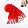 Kids Scarves Child Designer Plaid Scarf Girl Tassel Check Wraps Fringed Plain Fashion Outdoor Shawl Classic Tartan Winter Lattice Collar Accessories 37 Color BC120