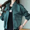 Women's Jackets Women's Coat Korean Spring And Autumn Short Stand Collar PU Small Leather Jacket Tooling Woman