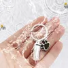 Keychains Urn Keychain Cremation Key Ring For Ashes Dog Pet Silver Tone Charms With Cylinder