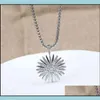 Pendant Necklaces Chain Necklace Sliver Diamond Necklaces Men Women Designer Luxury Amet Pendants Sunflower Brand Retro Clas Dhgarden Dhtqb