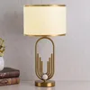 Bordslampor amerikansk tyg metall sovrum s￤ng lampa vardagsrum el recception villa dekoration