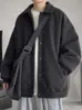 Jackets masculinos de inverno casual casaco coreano solto espessado Hong Kong Trend Youth Button Up lapela Varsity 221129