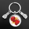 New Sport I Love Boxing Gloves Key Chain Kicking Pendant DIY Keychain Gift Boxings Lovers Keyring