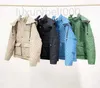 Parkas de plumón para hombre, abrigos de invierno de diseñador, chaqueta corta con capucha, Unisex, al aire libre, informal, cálido, a prueba de viento, chaquetas acolchadas, cuatro colores, 23TL