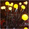 Solar Garden Lights Firefly Outdood Waterproof Home Cam Park Dekoracja ciepła biała kolof