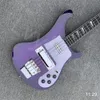 Lvybest E-Gitarre Rickenback 4003 Purple Bass mit doppeltem Ausgang, sofortige Lieferung