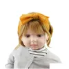 Opaski na głowę 38 Kolory INS Baby Girl Ruffles Big Bow Headbands Plain Nylon Bowknot Fairbands HEADWEAR DZIECKO URODZINY TRUBAN DHFZE