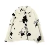 Women s Fur Faux Winter Coat Thick Cow Print Long Sleeve Turn down Collar Jacket White Korean Fashion Warm Female Short Coat 221128