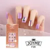 Ложные гвозди 24pcs -seplowing metal sequend nail Art Простые стиль свадебные наклейки с устойчивыми к износу