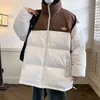 Erkekler Aşağı Parkas Hybskr Kalıntı Patchwork Mektup Grafik Erkekler Kış Paltolar Stand Yakası Büyük boy erkek Koreli Yastıklı UNISEX Sıcak Ceketler 221129