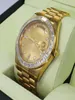 Montre de luxe pour homme 18 carats en or jaune Day-Date II 40 mm présidentielle Diamond Watch montre-bracelet automatique