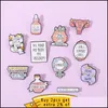 Pins Brooches Quotes Women Power Enamel Pins Energy Brooch Bottle Self Love The Future Is Female Girls Support Jewelry Gift Dhgarden Dhgxu
