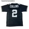 Custom Landon Collins 2# High School Football Jersey zszyta biały niebieski dowolne nazwy rozmiar S-4xl