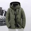 Mens Down Parkas 20 stopni zimowa kurtka Męska biała kaczka z kapturem gruba ciepła wyściełana płaszcz śnieżny m4xl 221129