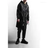 Men's Hoodies Jacket Autumn Winter Loose Fashion Hoodie In The Long Coat Casual Cardigan Zipper Decorative Hip-hop Large Size