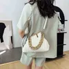 Bags 2023 summer new popular bag sling one Shoulder Messenger hand bill of lading shoulder contrast color thick chain women's Purse