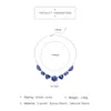 Choker 2 Colors Blue & Pink Geometric Stone Necklace Fashion Women Statement Bib Party Jewelry Collars Accessories