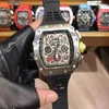 SuperClone Watchs Designer Designer роскошные мужские механические часы Многофункциональные мужские корпусы углеродные волокны Высокие все функции могут использоваться SWIS