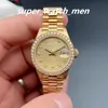 Zegarek dla kobiet Automatyczny mechaniczny datejust 18k żółty złoty wzór diamentów damskie zegarki 2813 Ruch Sapphire nurka Lady moda na rękę