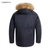 Mens Down Parkas Corbona N3B Typ Winter Parka Coat Lång överdimensionerad Real Fur Hood Military Army Male Jackets POLDED FLEECE Märken Tyger 221129