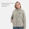 Chaquetas para mujer Chaqueta polar térmica con cremallera completa y batería de 12000 mAh 3 zonas de calefacción Invierno cálido para acampar al aire libre Senderismo Caza 221128