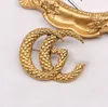 15 -styl 18K Gold Gold G -Letter Brooch Classic Brand Projektant Pearl Women Pearl Rhinestone Letters Brooche Suit Pin Fashion Jewe189s