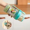 Juicers Portable Breakfast Oatmeal Cereal Seal Salad Cup Two-layers Container With Fork Lid Tuppers Food Taper Bowl Lunch Box