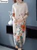 Party Dresses Women's Autumn Vintage Casual Floral O-Neck 4XL Bodycon Elegant Long Vestidos for Women vestidos de mujer 221128