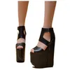 Sandals 17 Cm High Heels Women Wedges Platform Open Toe Shoes