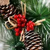 Decorative Flowers PreLit Artificial Christmas Wreath Outdoor With Pine Cones Berries And Handcrafted Lighted