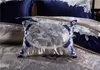 Bedding sets 4 6 10Pcs Blue Silver Luxury US Queen King size Cotton Bed Flat sheet Bed spread Satin Duvet cover juego de cama 221129