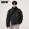 Mens Down Parkas IEFB Wear Winter Korean Fashion Loose Personality Pleated Color Design Cotton Male Jacket Contrast Tops 9A6096 221129