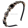 Headbands Highgrade Alloy Diamond Super Flash Glass Rhinestone Hair Band Womens Fashion Dinner Eyeabsorbing Head Hoop Drop Delivery Dhb8P